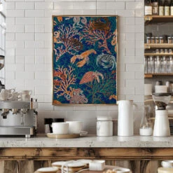 Vibrant Coral Reef Blue And Orange Pattern - Stretched Canvas, Poster Or Fine Art Print(Vibrant Coral Reef Blue And Orange Pattern Stretched Canvas Poster Or Fine Art Print) 18 Vibrant Coral Reef Blue And Orange Pattern - Stretched Canvas, Poster Or Fine Art Print(Vibrant Coral Reef Blue And Orange Pattern Stretched Canvas Poster Or Fine Art Print) -Heart Wall Art Store pictufy interior barista white 2892031