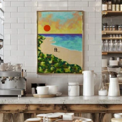 Golden Glow - Stretched Canvas, Poster Or Fine Art Print(Golden Glow Stretched Canvas Poster Or Fine Art Print) -Heart Wall Art Store pictufy interior barista white 2935205