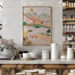 Pastel Journey - Stretched Canvas, Poster Or Fine Art Print(Pastel Journey Stretched Canvas Poster Or Fine Art Print) -Heart Wall Art Store pictufy interior barista white 2936449