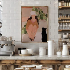 Quiet Afternoon - Stretched Canvas, Poster Or Fine Art Print(Quiet Afternoon Stretched Canvas Poster Or Fine Art Print) -Heart Wall Art Store pictufy interior barista white 2955442