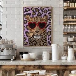 Leopard Print Leopard Pink - Stretched Canvas, Poster Or Fine Art Print(Leopard Print Leopard Pink Stretched Canvas Poster Or Fine Art Print) -Heart Wall Art Store pictufy interior barista white 2955627
