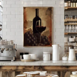 Red Red Wine No 2 - Stretched Canvas, Poster Or Fine Art Print(Red Red Wine No 2 Stretched Canvas Poster Or Fine Art Print) -Heart Wall Art Store pictufy interior barista white 3007982