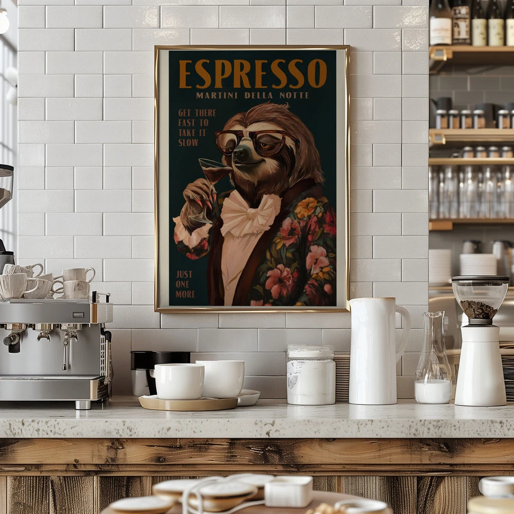 Art Deco Espresso Martini Drinking Sloth - Stretched Canvas, Poster Or Fine Art Print(Art Deco Espresso Martini Drinking Sloth Stretched Canvas Poster Or Fine Art Print) 7 Art Deco Espresso Martini Drinking Sloth - Stretched Canvas, Poster Or Fine Art Print(Art Deco Espresso Martini Drinking Sloth Stretched Canvas Poster Or Fine Art Print) - Image 7