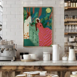 Lush Nights & Flowing Dresses - Stretched Canvas, Poster Or Fine Art Print(Lush Nights Flowing Dresses Stretched Canvas Poster Or Fine Art Print) -Heart Wall Art Store pictufy interior barista white 3066730