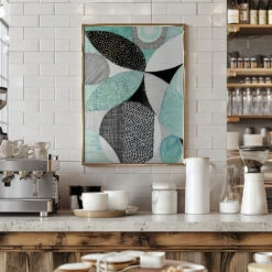 Geometric Shapes And Intricate Patterns - Stretched Canvas, Poster Or Fine Art Print(Geometric Shapes And Intricate Patterns Stretched Canvas Poster Or Fine Art Print) -Heart Wall Art Store pictufy interior barista white 3145704