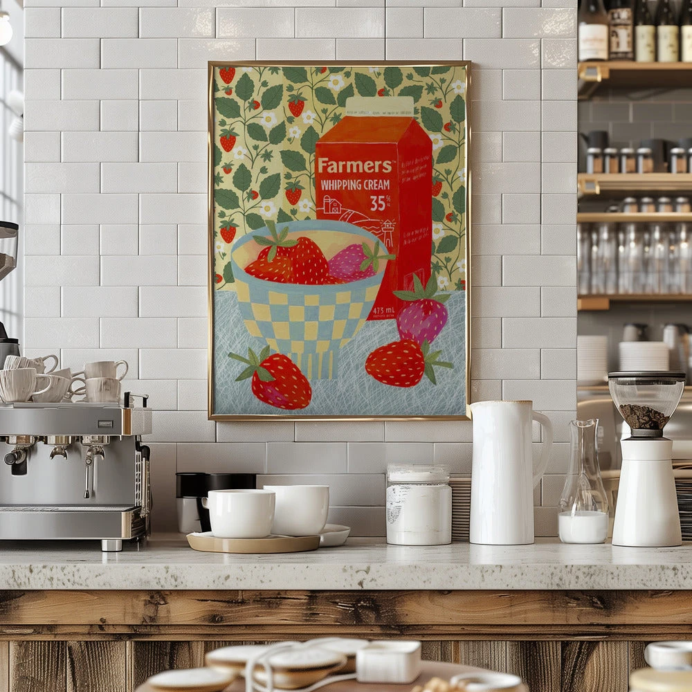 Strawberries In A Checkered Bowl - Stretched Canvas, Poster Or Fine Art Print(Strawberries In A Checkered Bowl Stretched Canvas Poster Or Fine Art Print) 7 Strawberries In A Checkered Bowl - Stretched Canvas, Poster Or Fine Art Print(Strawberries In A Checkered Bowl Stretched Canvas Poster Or Fine Art Print) - Image 7