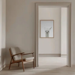 Llama - Stretched Canvas, Poster Or Fine Art Print(Llama Stretched Canvas Poster Or Fine Art Print) -Heart Wall Art Store pictufy interior beige armchair ratio 5x7 1982193