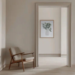 Scandi Japandi House Plant 3 - Stretched Canvas, Poster Or Fine Art Print(Scandi Japandi House Plant 3 Stretched Canvas Poster Or Fine Art Print) -Heart Wall Art Store pictufy interior beige armchair ratio 5x7 2425732