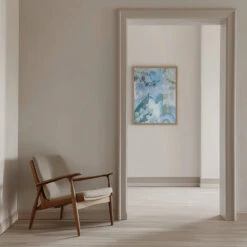 Iceberg Blue-2 - Stretched Canvas, Poster Or Fine Art Print(Iceberg Blue 2 Stretched Canvas Poster Or Fine Art Print) -Heart Wall Art Store pictufy interior beige armchair ratio 5x7 2494397