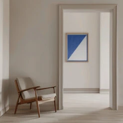 Blue Geometric Play - Stretched Canvas, Poster Or Fine Art Print(Blue Geometric Play Stretched Canvas Poster Or Fine Art Print) 23 Blue Geometric Play - Stretched Canvas, Poster Or Fine Art Print(Blue Geometric Play Stretched Canvas Poster Or Fine Art Print) -Heart Wall Art Store pictufy interior beige armchair ratio 5x7 2551430