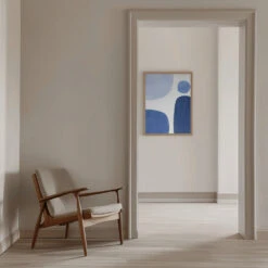 Blue Geometric Flow - Stretched Canvas, Poster Or Fine Art Print(Blue Geometric Flow Stretched Canvas Poster Or Fine Art Print) 23 Blue Geometric Flow - Stretched Canvas, Poster Or Fine Art Print(Blue Geometric Flow Stretched Canvas Poster Or Fine Art Print) -Heart Wall Art Store pictufy interior beige armchair ratio 5x7 2551462