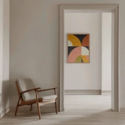 Geo Shapes Fall 21 Geo - Stretched Canvas, Poster Or Fine Art Print(Geo Shapes Fall 21 Geo Stretched Canvas Poster Or Fine Art Print) -Heart Wall Art Store pictufy interior beige armchair ratio 5x7 2552958