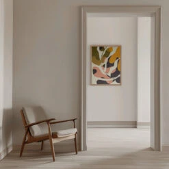 Mid Century Matisse Kopie - Stretched Canvas, Poster Or Fine Art Print(Mid Century Matisse Kopie Stretched Canvas Poster Or Fine Art Print) -Heart Wall Art Store pictufy interior beige armchair ratio 5x7 2552968