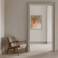 Nature Friendly Terracotta 6 Aquarell Kopie - Stretched Canvas, Poster Or Fine Art Print(Nature Friendly Terracotta 6 Aquarell Kopie Stretched Canvas Poster Or Fine Art Print) -Heart Wall Art Store pictufy interior beige armchair ratio 5x7 2553043