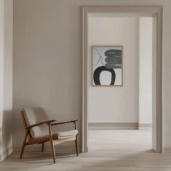 Painted Lines Swazz Kopie - Stretched Canvas, Poster Or Fine Art Print(Painted Lines Swazz Kopie Stretched Canvas Poster Or Fine Art Print) -Heart Wall Art Store pictufy interior beige armchair ratio 5x7 2553059