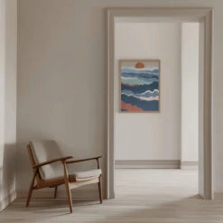 Abstract Landscape With Layered Waves - Stretched Canvas, Poster Or Fine Art Print(Abstract Landscape With Layered Waves Stretched Canvas Poster Or Fine Art Print) 23 Abstract Landscape With Layered Waves - Stretched Canvas, Poster Or Fine Art Print(Abstract Landscape With Layered Waves Stretched Canvas Poster Or Fine Art Print) -Heart Wall Art Store pictufy interior beige armchair ratio 5x7 2553298