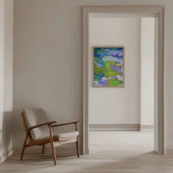 Vibrant Tranquility - Stretched Canvas, Poster Or Fine Art Print(Vibrant Tranquility Stretched Canvas Poster Or Fine Art Print) -Heart Wall Art Store pictufy interior beige armchair ratio 5x7 2570677