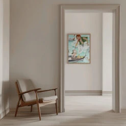 The Fisherman And The Jinni - Stretched Canvas, Poster Or Fine Art Print(The Fisherman And The Jinni Stretched Canvas Poster Or Fine Art Print) 23 The Fisherman And The Jinni - Stretched Canvas, Poster Or Fine Art Print(The Fisherman And The Jinni Stretched Canvas Poster Or Fine Art Print) -Heart Wall Art Store pictufy interior beige armchair ratio 5x7 2663579