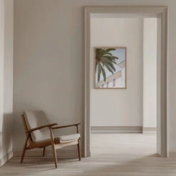 Tropical Menton - Stretched Canvas, Poster Or Fine Art Print(Tropical Menton Stretched Canvas Poster Or Fine Art Print) -Heart Wall Art Store pictufy interior beige armchair ratio 5x7 2711085