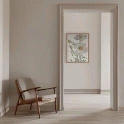 Matilija Poppy - Stretched Canvas, Poster Or Fine Art Print(Matilija Poppy Stretched Canvas Poster Or Fine Art Print) -Heart Wall Art Store pictufy interior beige armchair ratio 5x7 2732413