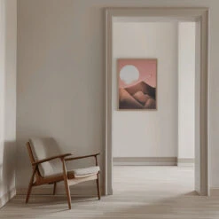 Peach Fuzz Dunes - Stretched Canvas, Poster Or Fine Art Print(Peach Fuzz Dunes Stretched Canvas Poster Or Fine Art Print) -Heart Wall Art Store pictufy interior beige armchair ratio 5x7 2767195