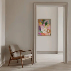 Colorful Bloom - Stretched Canvas, Poster Or Fine Art Print(Colorful Bloom Stretched Canvas Poster Or Fine Art Print) -Heart Wall Art Store pictufy interior beige armchair ratio 5x7 2771142