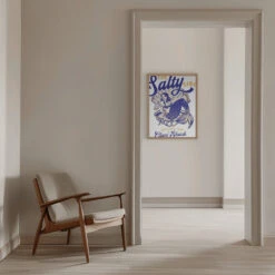 Salty Siren Cocktail Bar & Clam Shack Mermaid - Stretched Canvas, Poster Or Fine Art Print(Salty Siren Cocktail Bar Amp Clam Shack Mermaid Stretched Canvas Poster Or Fine Art Print) -Heart Wall Art Store pictufy interior beige armchair ratio 5x7 2884785