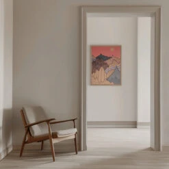 The Jagged Peaks Of Autumn - Stretched Canvas, Poster Or Fine Art Print(The Jagged Peaks Of Autumn Stretched Canvas Poster Or Fine Art Print) -Heart Wall Art Store pictufy interior beige armchair ratio 5x7 2914988