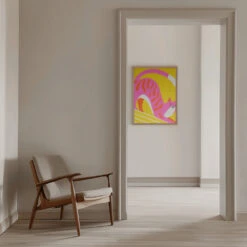 Snoozing Whiskers, Bright Adorable Cat - Stretched Canvas, Poster Or Fine Art Print(Snoozing Whiskers Bright Adorable Cat Stretched Canvas Poster Or Fine Art Print) -Heart Wall Art Store pictufy interior beige armchair ratio 5x7 2935132