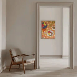 Blooms And Brunch - Stretched Canvas, Poster Or Fine Art Print(Blooms And Brunch Stretched Canvas Poster Or Fine Art Print) -Heart Wall Art Store pictufy interior beige armchair ratio 5x7 2936480