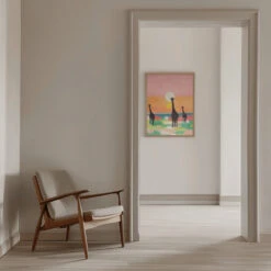 Evening Stroll In The Savannah - Stretched Canvas, Poster Or Fine Art Print(Evening Stroll In The Savannah Stretched Canvas Poster Or Fine Art Print) 23 Evening Stroll In The Savannah - Stretched Canvas, Poster Or Fine Art Print(Evening Stroll In The Savannah Stretched Canvas Poster Or Fine Art Print) -Heart Wall Art Store pictufy interior beige armchair ratio 5x7 2964742