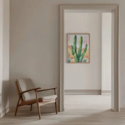 Painted Desert Blooms - Stretched Canvas, Poster Or Fine Art Print(Painted Desert Blooms Stretched Canvas Poster Or Fine Art Print) -Heart Wall Art Store pictufy interior beige armchair ratio 5x7 2981670