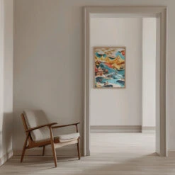 Nature In Layers - Stretched Canvas, Poster Or Fine Art Print(Nature In Layers Stretched Canvas Poster Or Fine Art Print) -Heart Wall Art Store pictufy interior beige armchair ratio 5x7 3015084