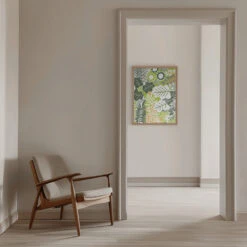 Modern Botanical Sage & Citrus - Stretched Canvas, Poster Or Fine Art Print(Modern Botanical Sage Amp Citrus Stretched Canvas Poster Or Fine Art Print) -Heart Wall Art Store pictufy interior beige armchair ratio 5x7 3164783