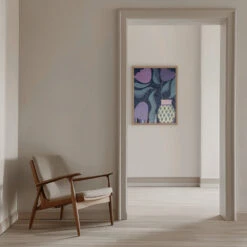 Lavender Tulip Still Life - Stretched Canvas, Poster Or Fine Art Print(Lavender Tulip Still Life Stretched Canvas Poster Or Fine Art Print) -Heart Wall Art Store pictufy interior beige armchair ratio 5x7 3167132