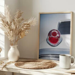 US Classic Car 1962 Monterey Taillight - Stretched Canvas, Poster Or Fine Art Print(Us Classic Car 1962 Monterey Taillight Stretched Canvas Poster Or Fine Art Print) -Heart Wall Art Store pictufy interior bright scandi tea cup ratio 2x3 1832559