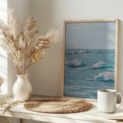 Seascape - Stretched Canvas, Poster Or Fine Art Print(Seascape Stretched Canvas Poster Or Fine Art Print) -Heart Wall Art Store pictufy interior bright scandi tea cup ratio 2x3 2054211