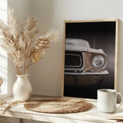 American Classic Car Mustang Coupe 1968 - Stretched Canvas, Poster Or Fine Art Print(American Classic Car Mustang Coupe 1968 Stretched Canvas Poster Or Fine Art Print) -Heart Wall Art Store pictufy interior bright scandi tea cup ratio 2x3 2269515
