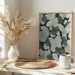 Green Round Strokes Pattern - Stretched Canvas, Poster Or Fine Art Print(Green Round Strokes Pattern Stretched Canvas Poster Or Fine Art Print) -Heart Wall Art Store pictufy interior bright scandi tea cup ratio 2x3 2384299