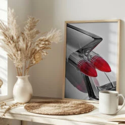 American Classic Car Sedan Deville 1959 Tail Fin Abstract - Stretched Canvas, Poster Or Fine Art Print(American Classic Car Sedan Deville 1959 Tail Fin Abstract Stretched Canvas Poster Or Fine Art Print) -Heart Wall Art Store pictufy interior bright scandi tea cup ratio 2x3 2405641