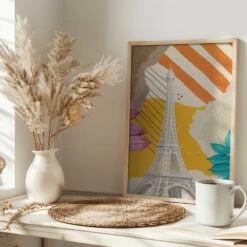 Spring In Paris - Stretched Canvas, Poster Or Fine Art Print(Spring In Paris Stretched Canvas Poster Or Fine Art Print) -Heart Wall Art Store pictufy interior bright scandi tea cup ratio 2x3 2482180