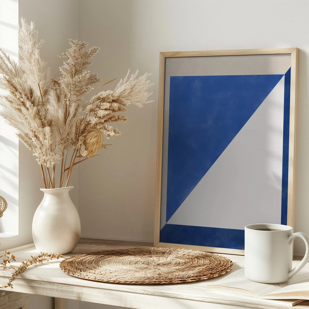 Blue Geometric Play - Stretched Canvas, Poster Or Fine Art Print(Blue Geometric Play Stretched Canvas Poster Or Fine Art Print) 5 Blue Geometric Play - Stretched Canvas, Poster Or Fine Art Print(Blue Geometric Play Stretched Canvas Poster Or Fine Art Print) - Image 5