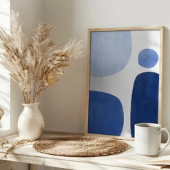 Blue Geometric Flow - Stretched Canvas, Poster Or Fine Art Print(Blue Geometric Flow Stretched Canvas Poster Or Fine Art Print) 16 Blue Geometric Flow - Stretched Canvas, Poster Or Fine Art Print(Blue Geometric Flow Stretched Canvas Poster Or Fine Art Print) -Heart Wall Art Store pictufy interior bright scandi tea cup ratio 2x3 2551462