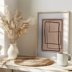Geometric Elegance - Stretched Canvas, Poster Or Fine Art Print(Geometric Elegance Stretched Canvas Poster Or Fine Art Print 1) -Heart Wall Art Store pictufy interior bright scandi tea cup ratio 2x3 2552181