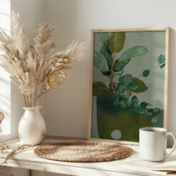 Leaves More 12 - Stretched Canvas, Poster Or Fine Art Print(Leaves More 12 Stretched Canvas Poster Or Fine Art Print) -Heart Wall Art Store pictufy interior bright scandi tea cup ratio 2x3 2552898