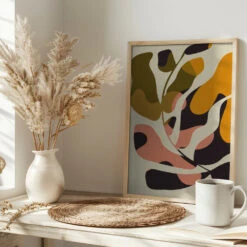 Mid Century Matisse Kopie - Stretched Canvas, Poster Or Fine Art Print(Mid Century Matisse Kopie Stretched Canvas Poster Or Fine Art Print) -Heart Wall Art Store pictufy interior bright scandi tea cup ratio 2x3 2552968