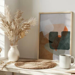 Nature Friendly Terracotta 4 Aquarell Kopie - Stretched Canvas, Poster Or Fine Art Print(Nature Friendly Terracotta 4 Aquarell Kopie Stretched Canvas Poster Or Fine Art Print) -Heart Wall Art Store pictufy interior bright scandi tea cup ratio 2x3 2553039