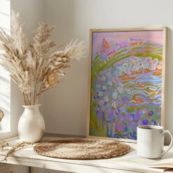 Garden By Sea -Stretched Canvas, Poster Or Fine Art Print(Df1418gardenbyseai Stretched Canvas Poster Or Fine Art Print) -Heart Wall Art Store pictufy interior bright scandi tea cup ratio 2x3 2570599