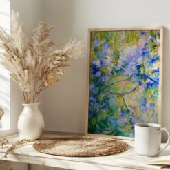 Vivid Colors And Delicate Petals - Stretched Canvas, Poster Or Fine Art Print(Vivid Colors And Delicate Petals Stretched Canvas Poster Or Fine Art Print) -Heart Wall Art Store pictufy interior bright scandi tea cup ratio 2x3 2570658