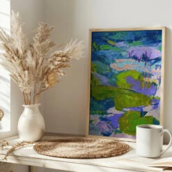 Vibrant Tranquility - Stretched Canvas, Poster Or Fine Art Print(Vibrant Tranquility Stretched Canvas Poster Or Fine Art Print) -Heart Wall Art Store pictufy interior bright scandi tea cup ratio 2x3 2570677